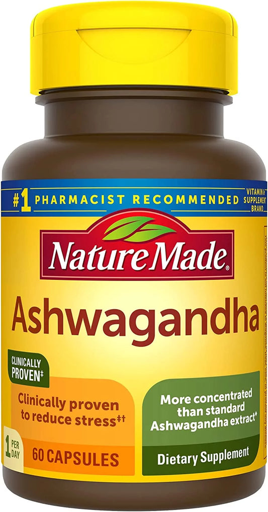 Ashwagandha 125Mg, Dietary Supplement for Stress Support, 60 Capsules, 60 Day Supply