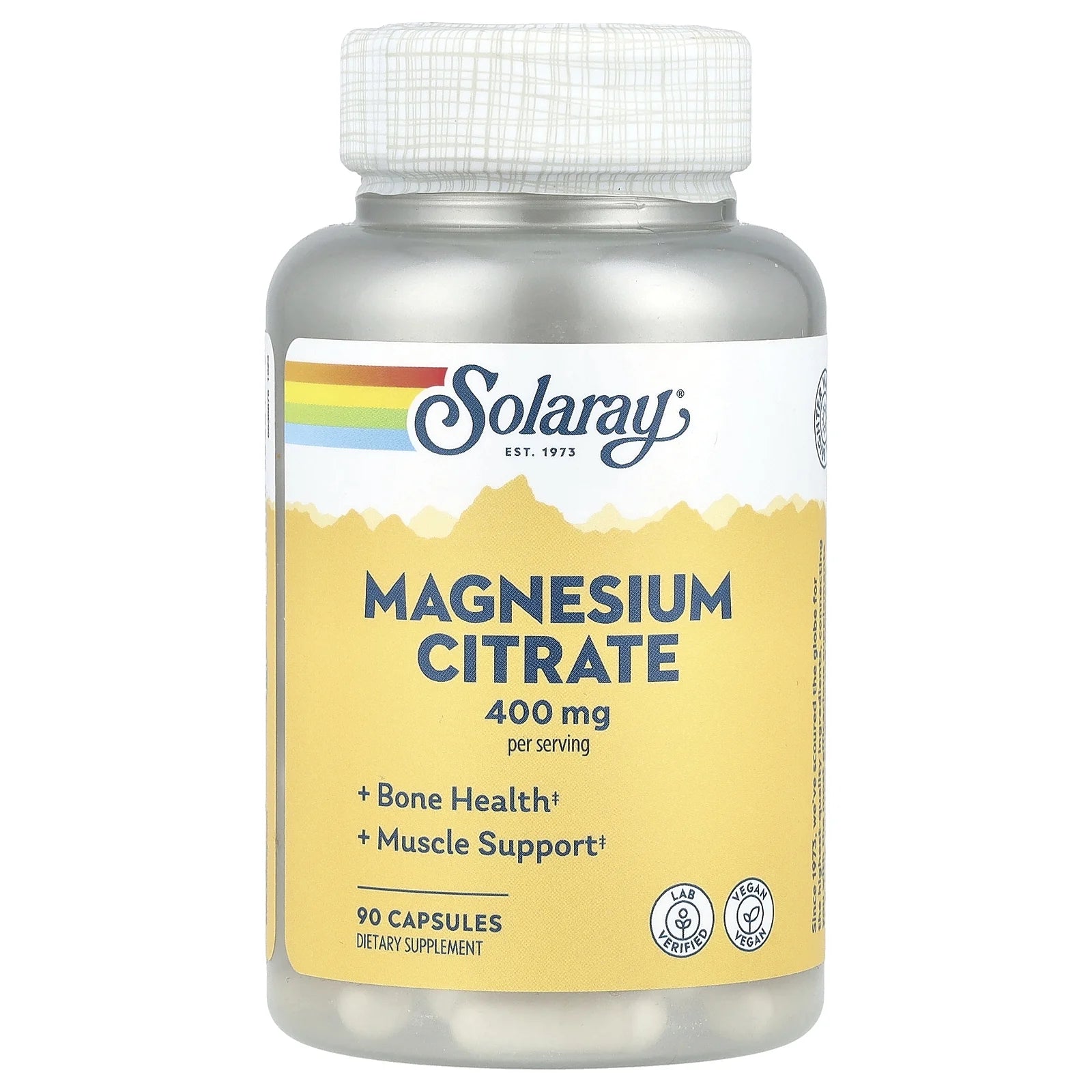 Magnesium Citrate, Veg Cap (Btl-Plastic) 400Mg 90Ct