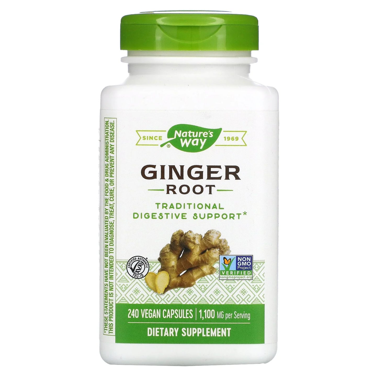 - Ginger Root 1100 Mg. - 240 Vegan Capsules