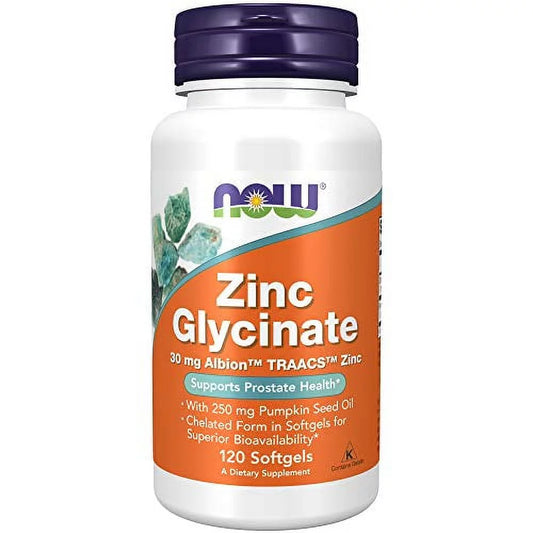 Supplements, Zinc Glycinate, 120 Softgels