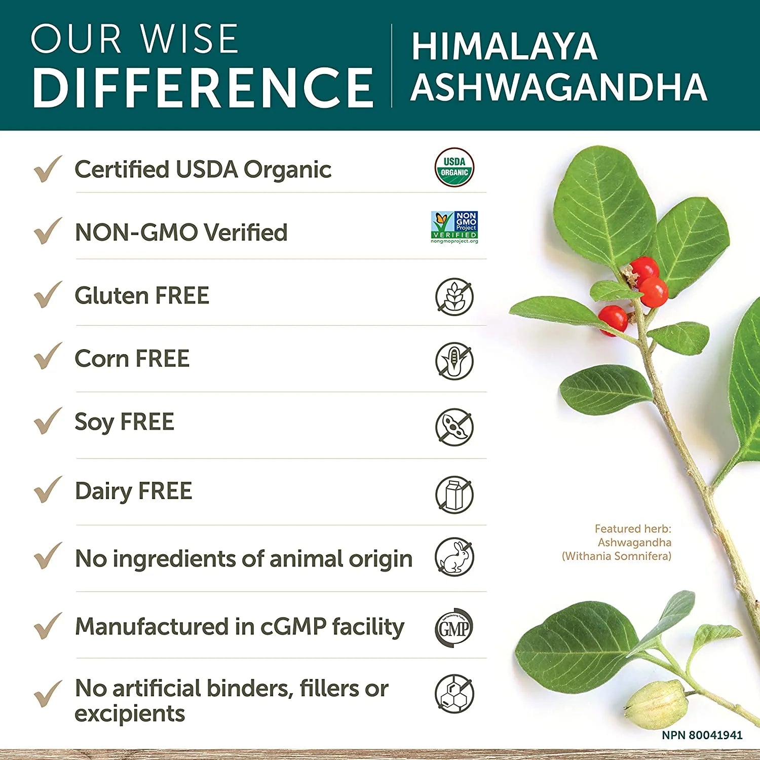 Organic Ashwagandha 60 Cplts