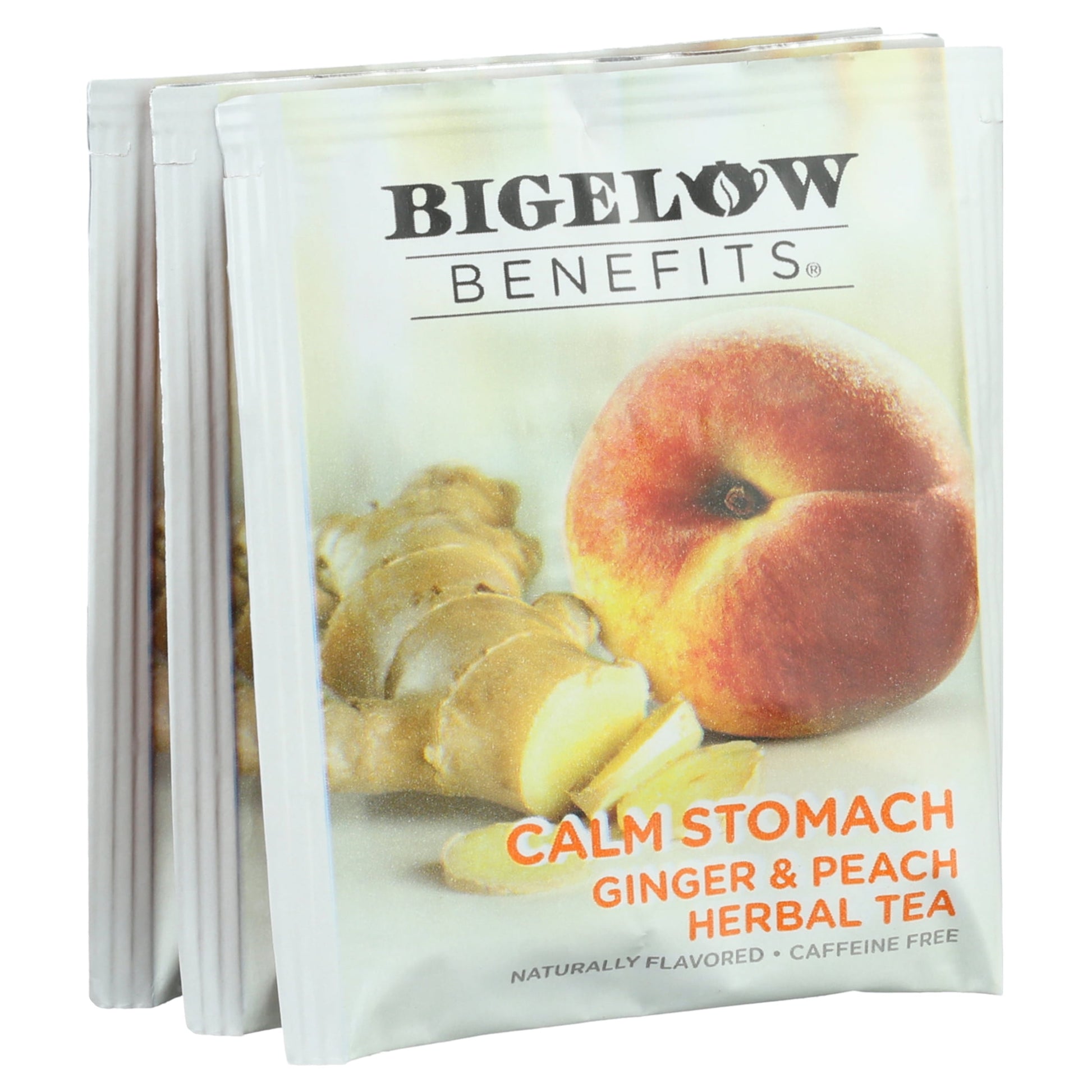 Bigelow Benefits Ginger & Peach Herbal Tea Bags, 18 Ct