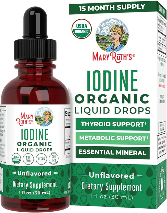 Potassium Iodine | Iodine Supplement | 1 Year Supply | Iodine Drops | USDA Organic | Nascent Iodine | Vegan | 450 Servings