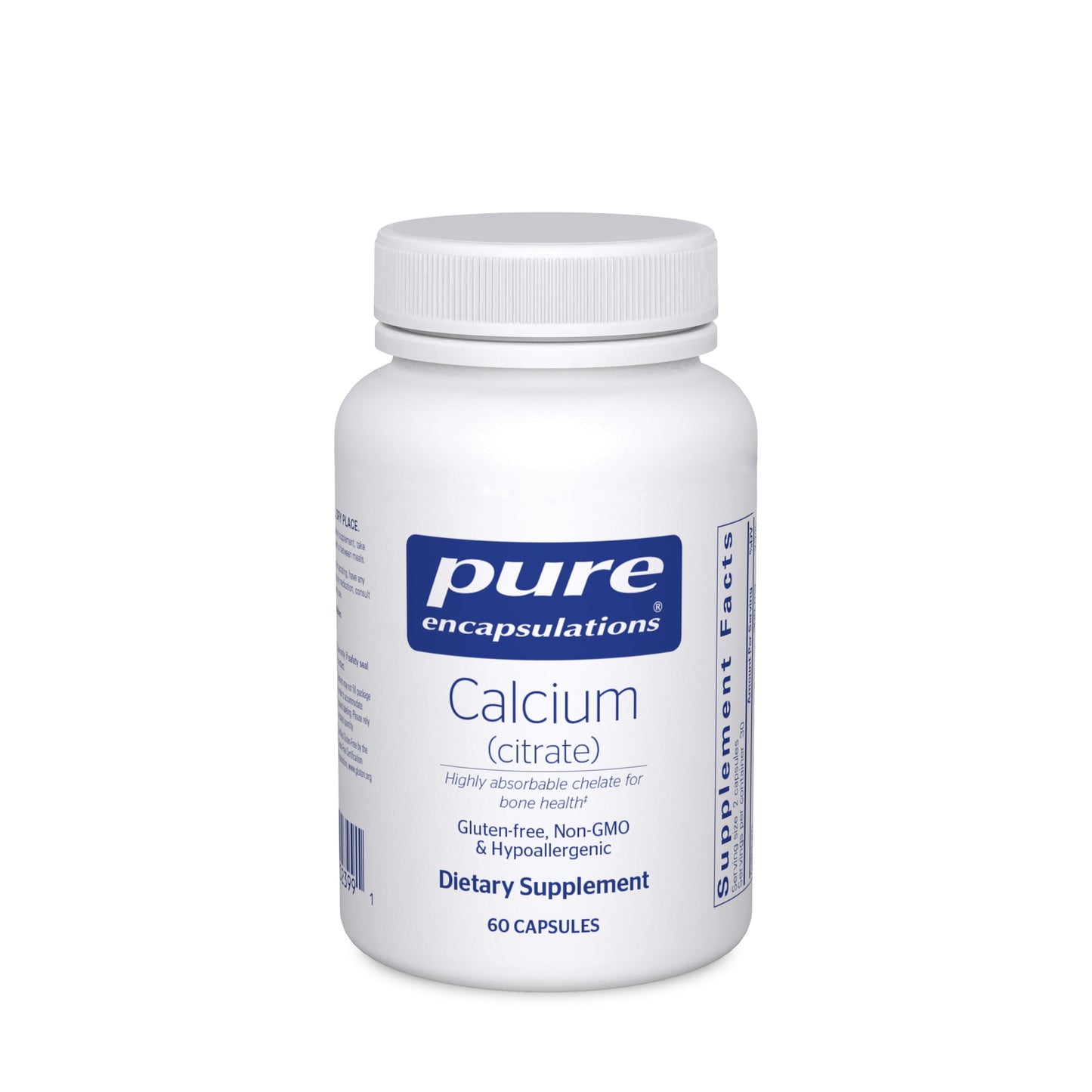 Calcium (Citrate) | Supplement for Bones and Teeth, Colon Health, and Cardiovascular Support* | 60 Capsules