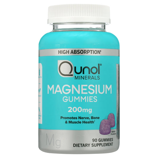 Magnesium Gummies for Adults, 200Mg Magnesium Citrate Gummies, High Absorption Magnesium Supplement, Supports Nerve Health, Bone Health, Muscle Health, Vegetarian, 90 Count