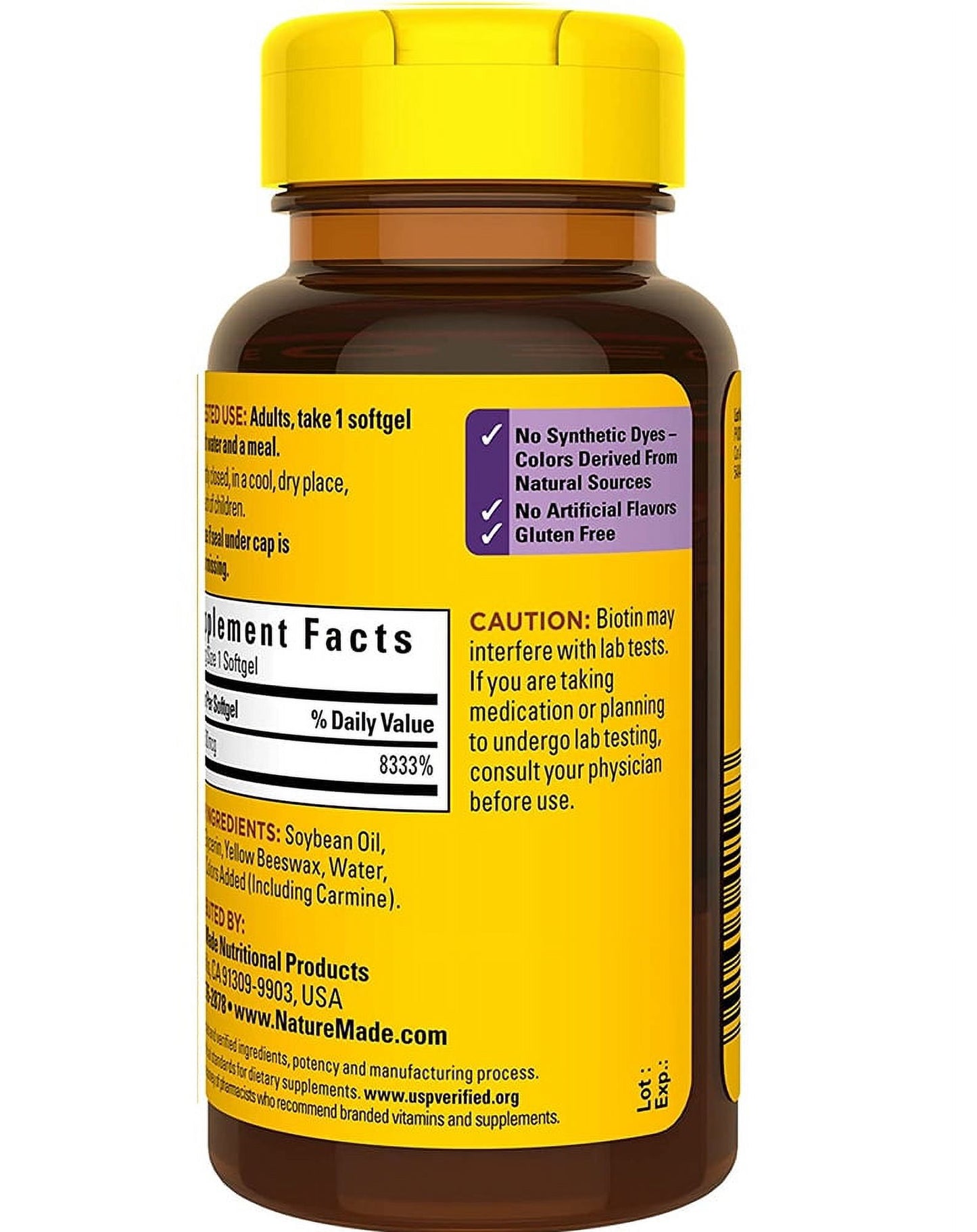 Biotin 2500Mcg Liquid Softgels - 90 CT