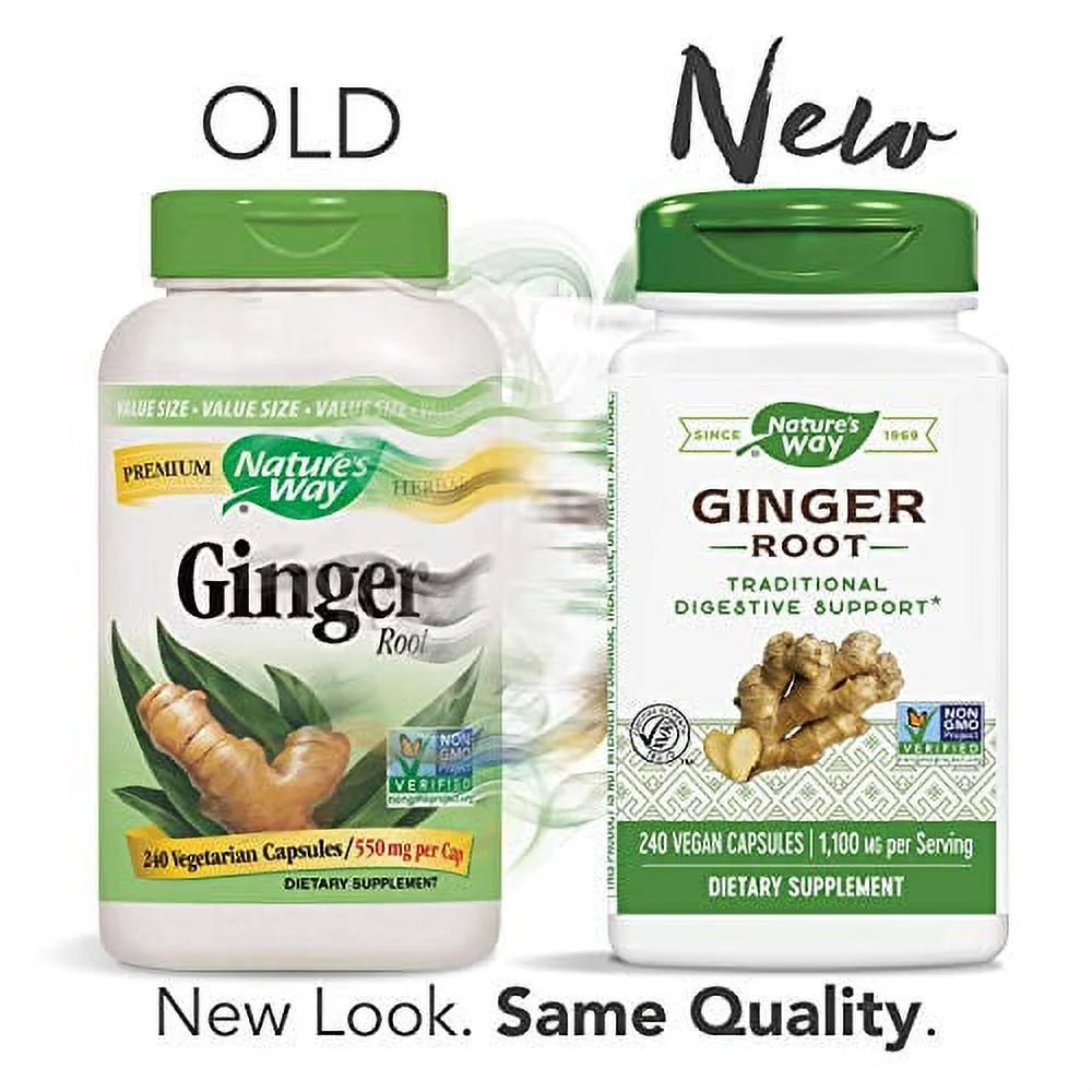 - Ginger Root 1100 Mg. - 240 Vegan Capsules