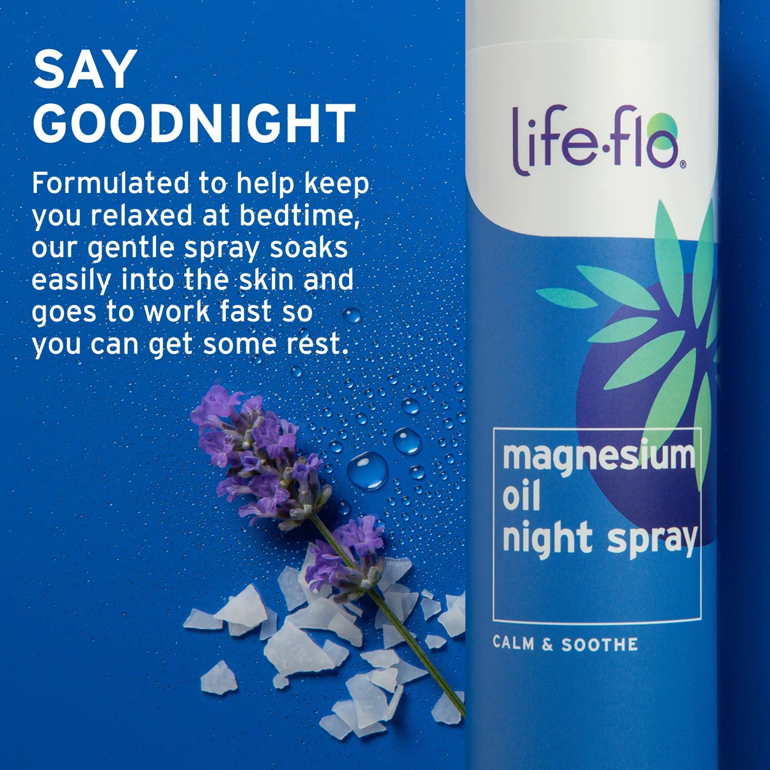 Magnesium Oil Night Spray | Magnesium Chloride from Zechstein Seabed | Massage onto Tired Muscles for Relaxation | with Arnica & Lavender | 8Oz