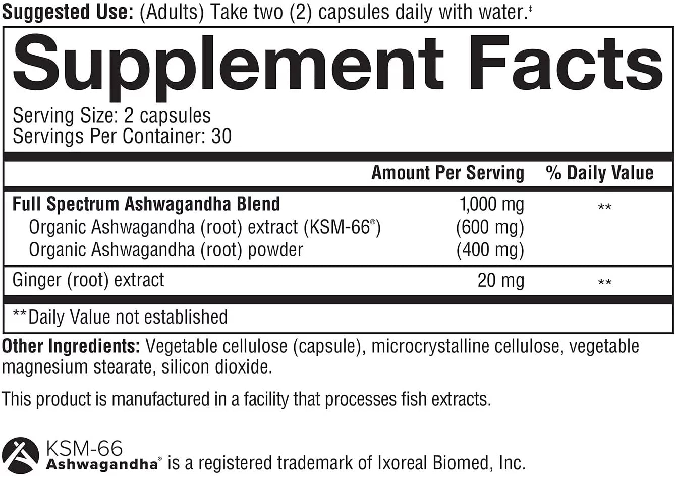 , ASHWAGANDHA 60 CT