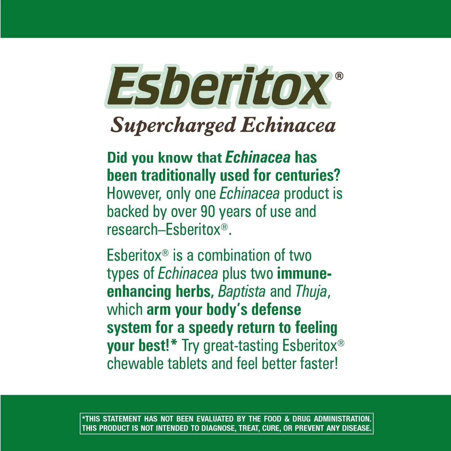 Enzymatic Therapy Esberitox Supercharged Echinacea Dietary Supplement - 1 Each - 100 Tab