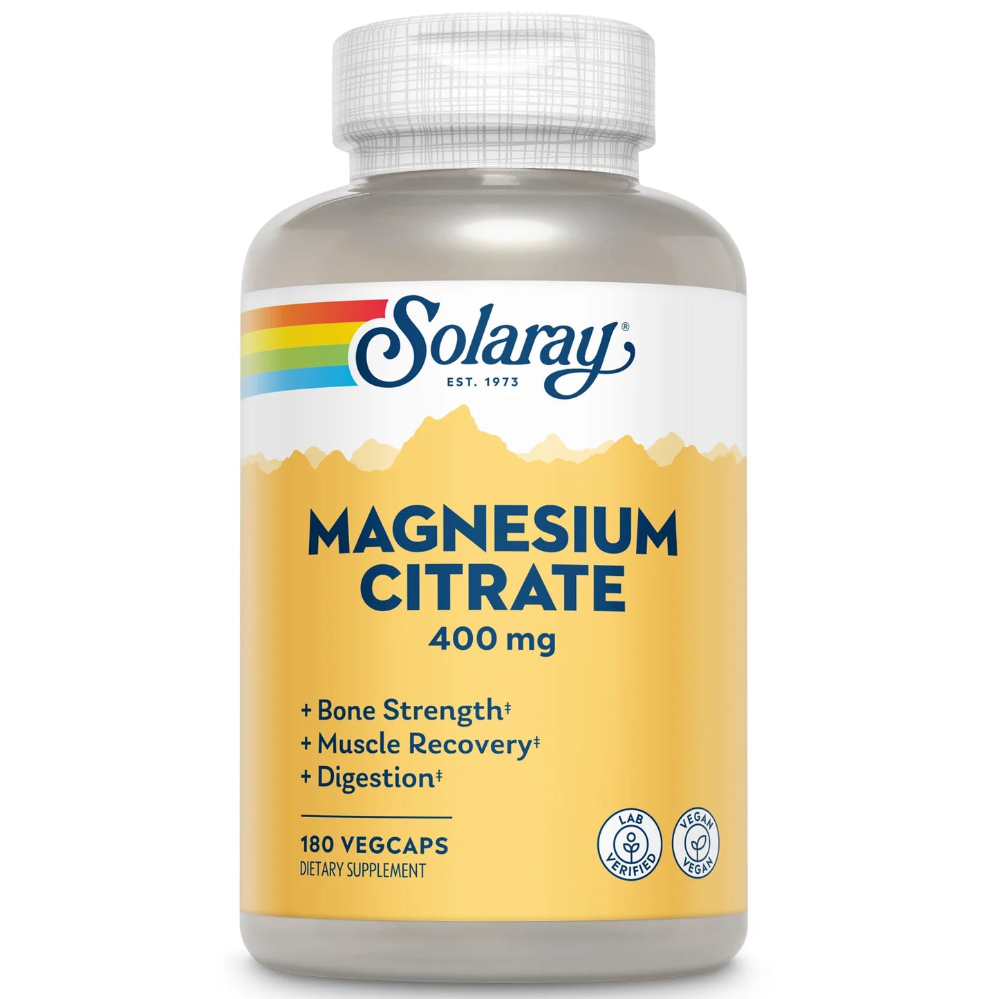 Magnesium Citrate 400Mg | Nutritive Support for Healthy Heart, Muscle, Nerve & Circulatory Function | Chelated for Absorption | 180 Count