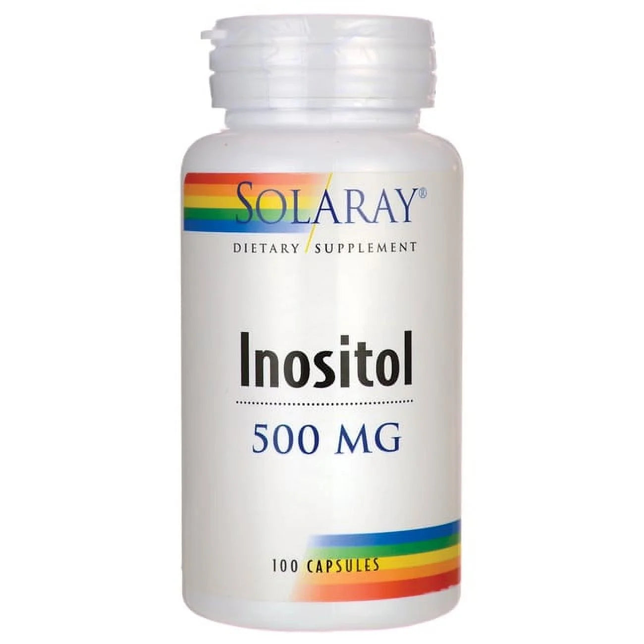 Inositol 500 Mg Capsules | May Help Support Healthy Brain, Cardiovascular, Nervous System Function and Mood | Non-Gmo, Vegan | 100 Vegcaps