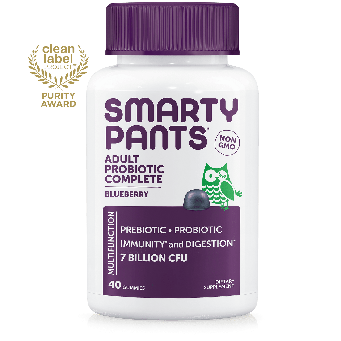 SmartyPants Adult Probiotic Complete Gummies; Blueberry Flavored; 40 Count