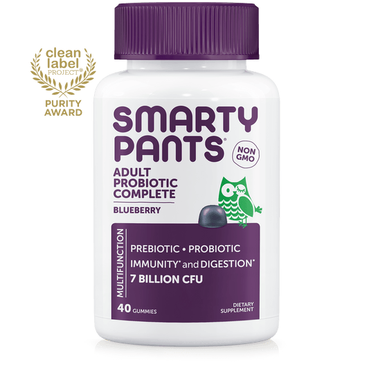 SmartyPants Adult Probiotic Complete Gummies; Blueberry Flavored; 40 Count