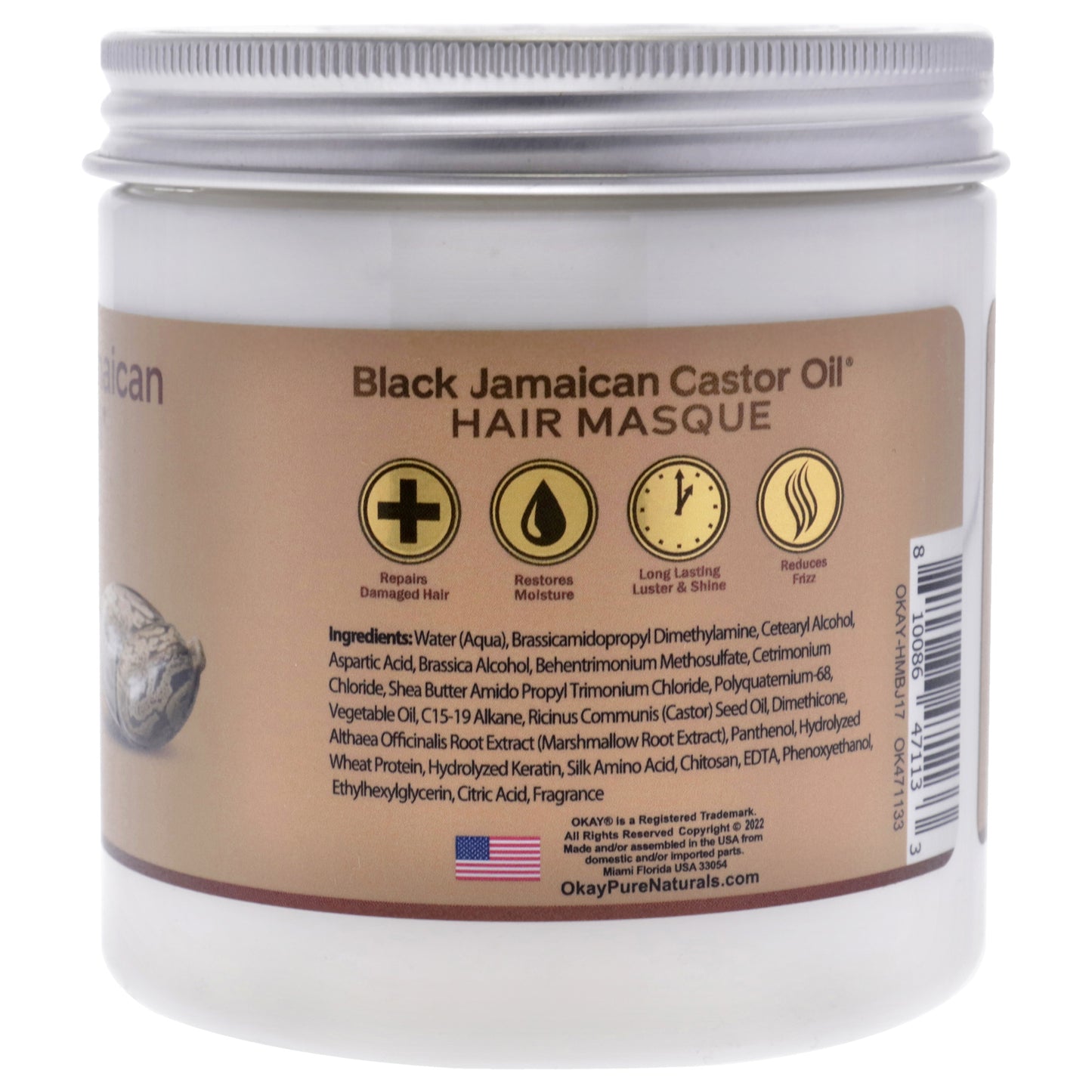 Black Jamaican Castor Oil Hair Masque by Okay for Unisex - 17 oz Masque