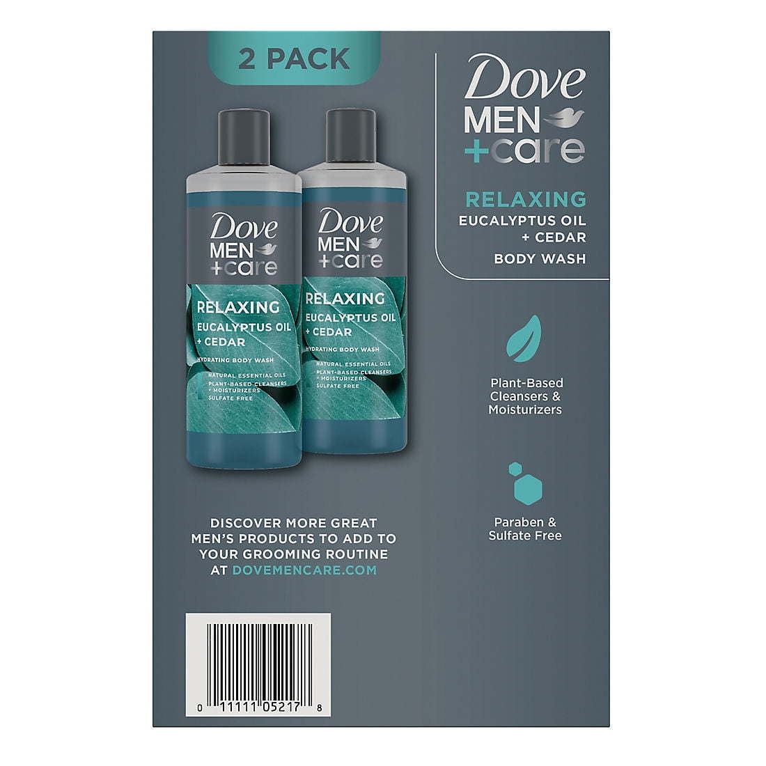 Dove Men+Care Relaxing Body Wash Eucalyptus and Cedar Oil, 2 pk./18 oz