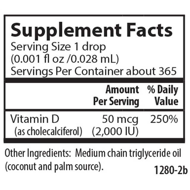 Carlson Super Daily D3 Drops, 2000 IU, 365 Drops