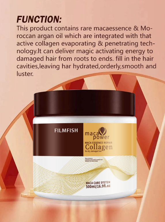 Collagen Hair Treatment Deep Repair Conditioning Argan Oil Collagen Hair Mask Essence for Dry Damaged Hair