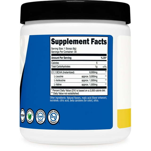 Nutricost BCAA Powder - 2:1:1, (Pineapple) 30 Servings, Amino Acids Supplement