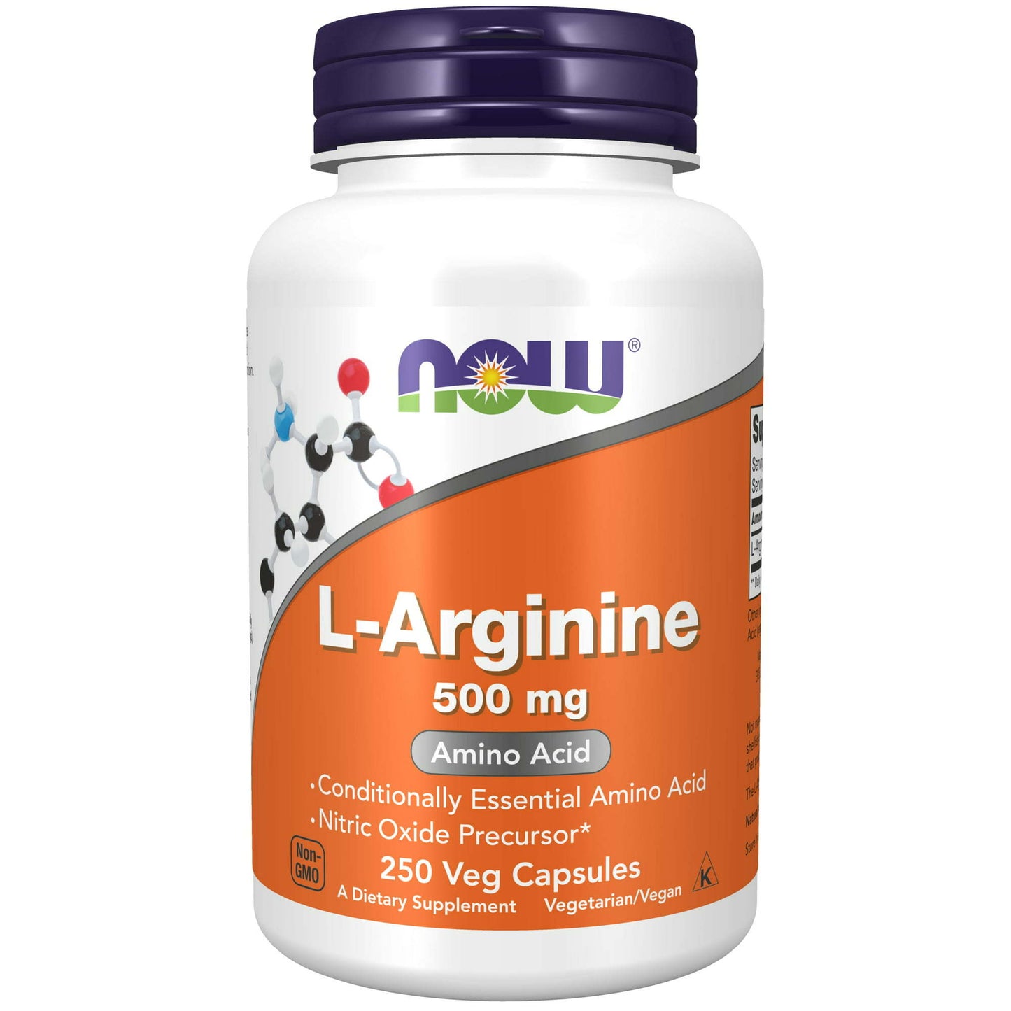 NOW Supplements, L-Arginine 500 mg, Nitric Oxide Precursor*, Amino Acid, 250 Veg Capsules