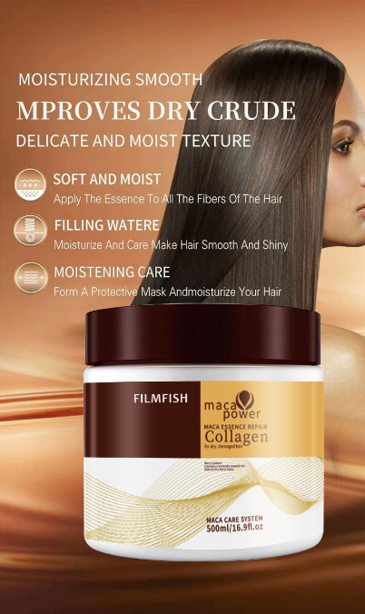 Collagen Hair Treatment Deep Repair Conditioning Argan Oil Collagen Hair Mask Essence for Dry Damaged Hair