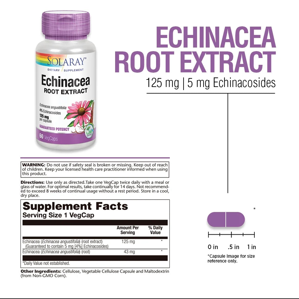 Echinacea Angustifolia Extract 125 Mg - 60 Capsules