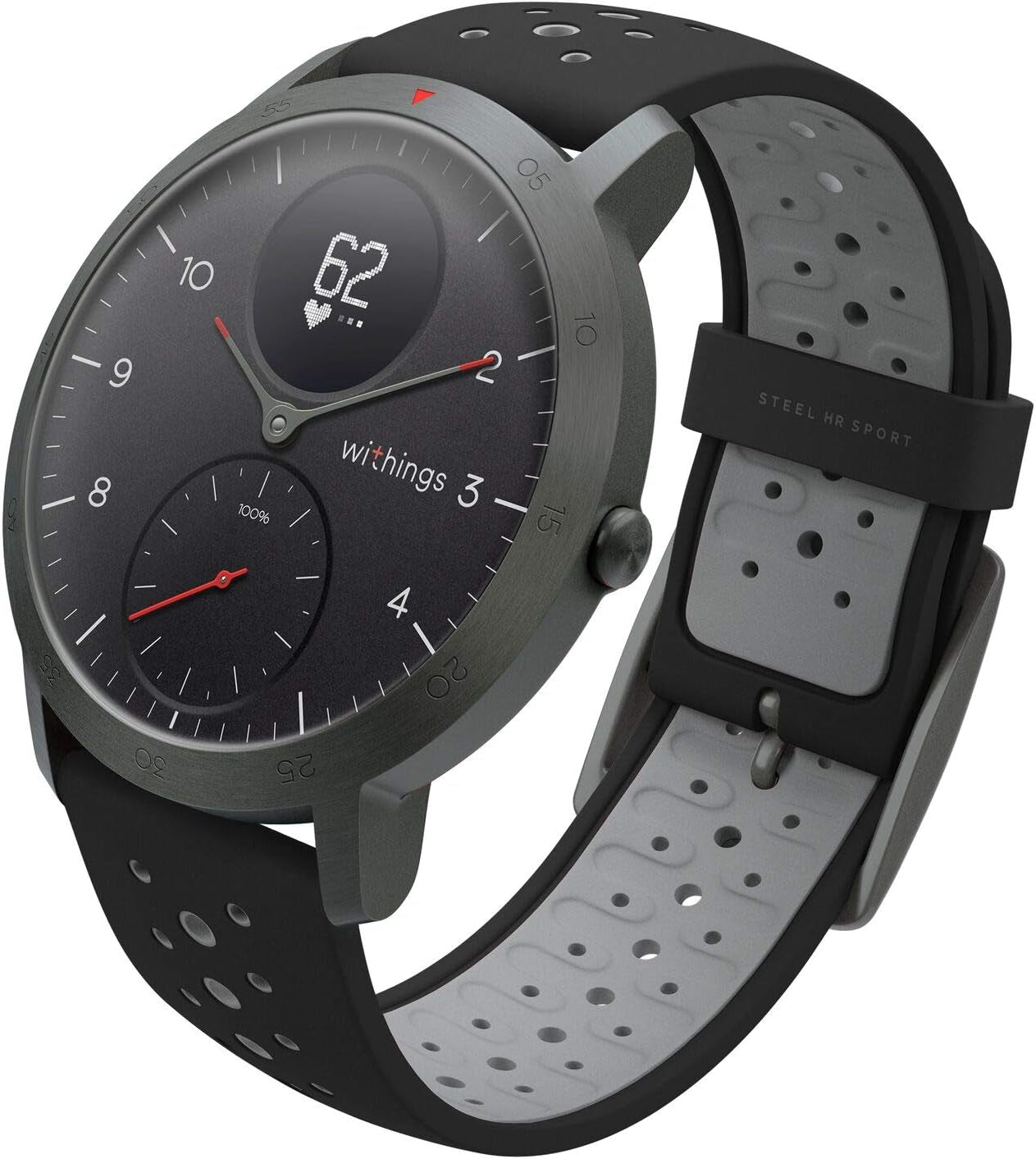 Steel HR Sport - Multisport Hybrid Smartwatch, Connected GPS, Heart Rate, Fitness Level via VO2 Max, Activity and Sleep Tracking, Notifications