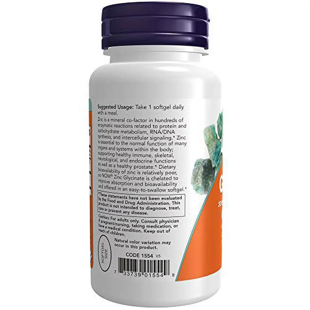 Supplements, Zinc Glycinate, 120 Softgels