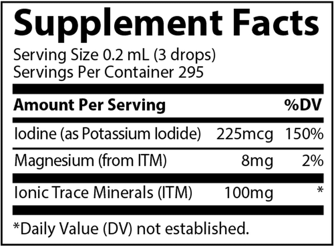 Liquid Ionic Iodine from Potassium Iodide 2 Fl Oz Liquid